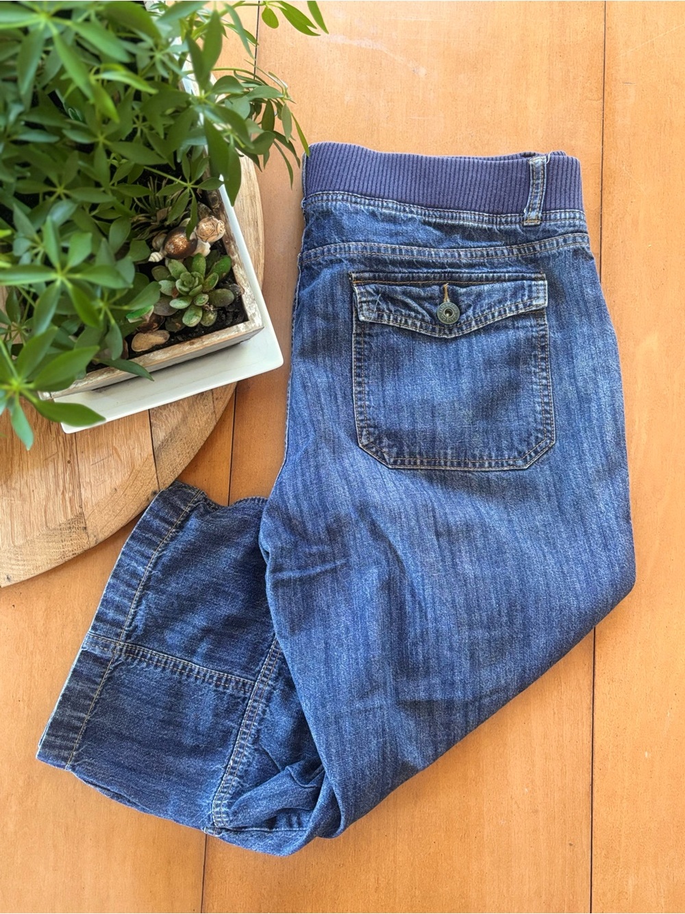 Vintage Faded Glory Jeans Womens size 12 Blue Denim capris - Picture 2 of 3